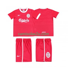 Camisolas de futebol Liverpool LWP Retro Criança Equipamento Principal 1997 1998 Manga Curta